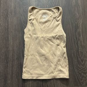 Tan v neck tank top